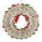 24" Red, Green & Gold Ornament Wreath with Bow by Ashland®